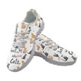 thumbnail image 2 of Psesaysky White Running Shoes for Women Girls Cats Lovers Cute Animal Printed Sports Shoes for Teens Anti-Slip Comfortable Walking Shoes, 2 of 7