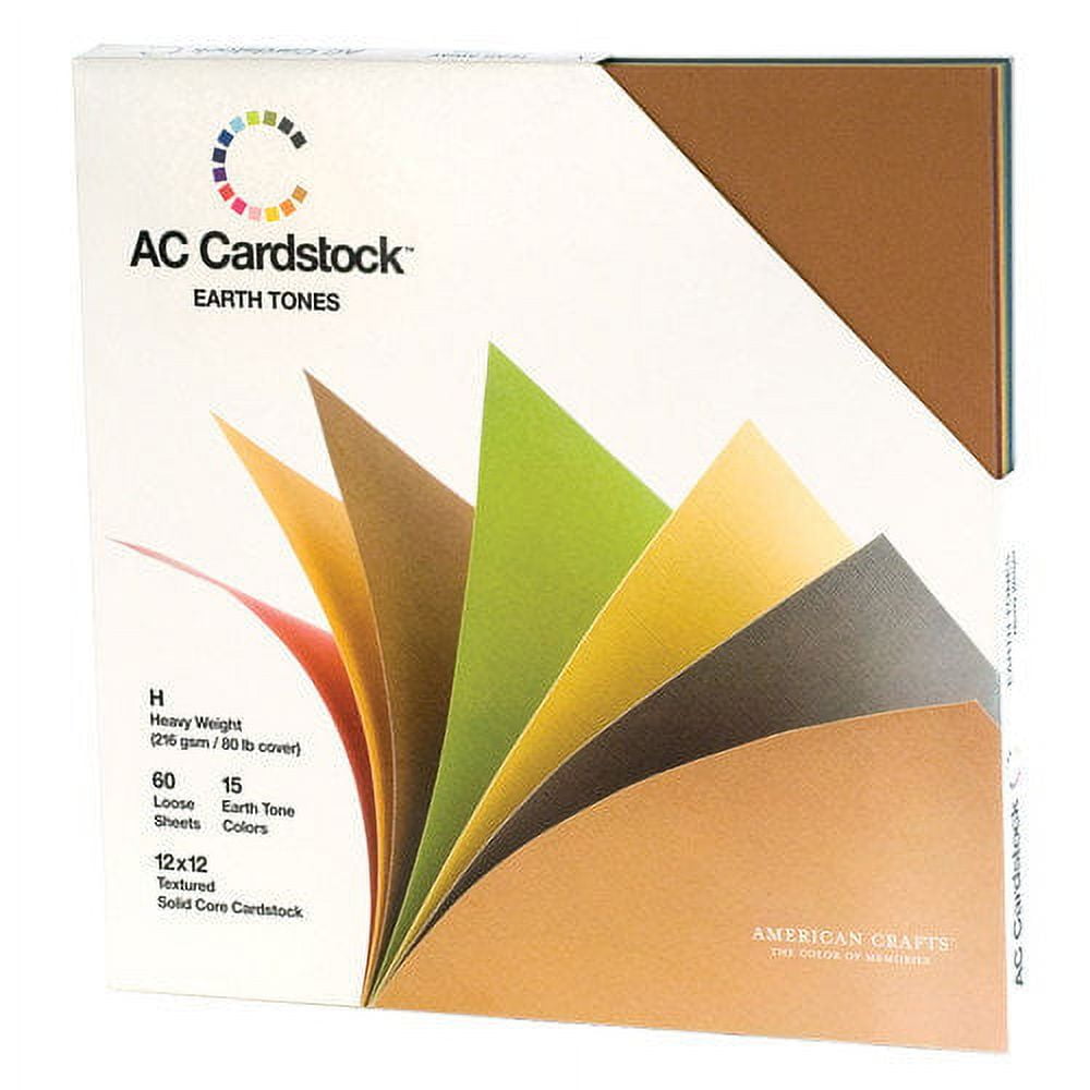 American Crafts Textured Cardstock Pack 12"X12" 60/Pkg-Solid Black