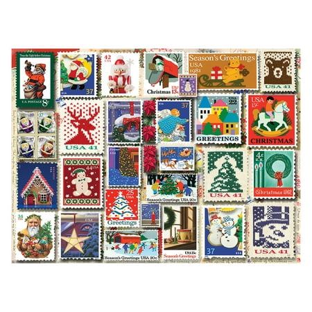 White Mountain Puzzles Christmas Stamps - 1000Piece Jigsaw (Best Christmas Jigsaw Puzzles)