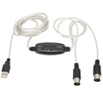 thumbnail image 1 of MIDI Cord Adapter, 2 In 1 MIDI Cable Converter Indicators Convenient 2m Length 16 Channels Plug And Play  For Laptop For, 1 of 8