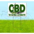 thumbnail image 1 of Cbd The Natural Alternative (18" X 24") Yard Sign, Includes Metal Step Stake, 1 of 6