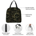 thumbnail image 4 of Easygdp Gold Gloss Outline Floral Bolsa Térmica Premium - Tela Oxford Impermeable, Gran Capacidad, Bolsillo Frontal, Unisex para Trabajo, Escuela, Actividades al Aire Libre y Picnics, 4 of 8