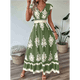thumbnail image 5 of Vestidos de Verano para Mujer 2025, Informales, con Mangas con Volantes, Estilo Bohemio, para Playa, Color Verde , Talla XL, 5 of 6