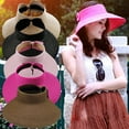 thumbnail image 1 of Travelwant Foldable Straw Sun Visors for Women, Sun Protecetion Wide Brim Sun Hats Adjustable Topless Beach Hat, 1 of 7