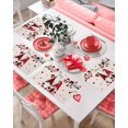 thumbnail image 4 of Valentines Placemats Gnome Red Plaid Heart Valentines Day Place Mats for Dining Room Love Bird Washable Table Mats for Kitchen Dining Decorations Set of 6, 4 of 6