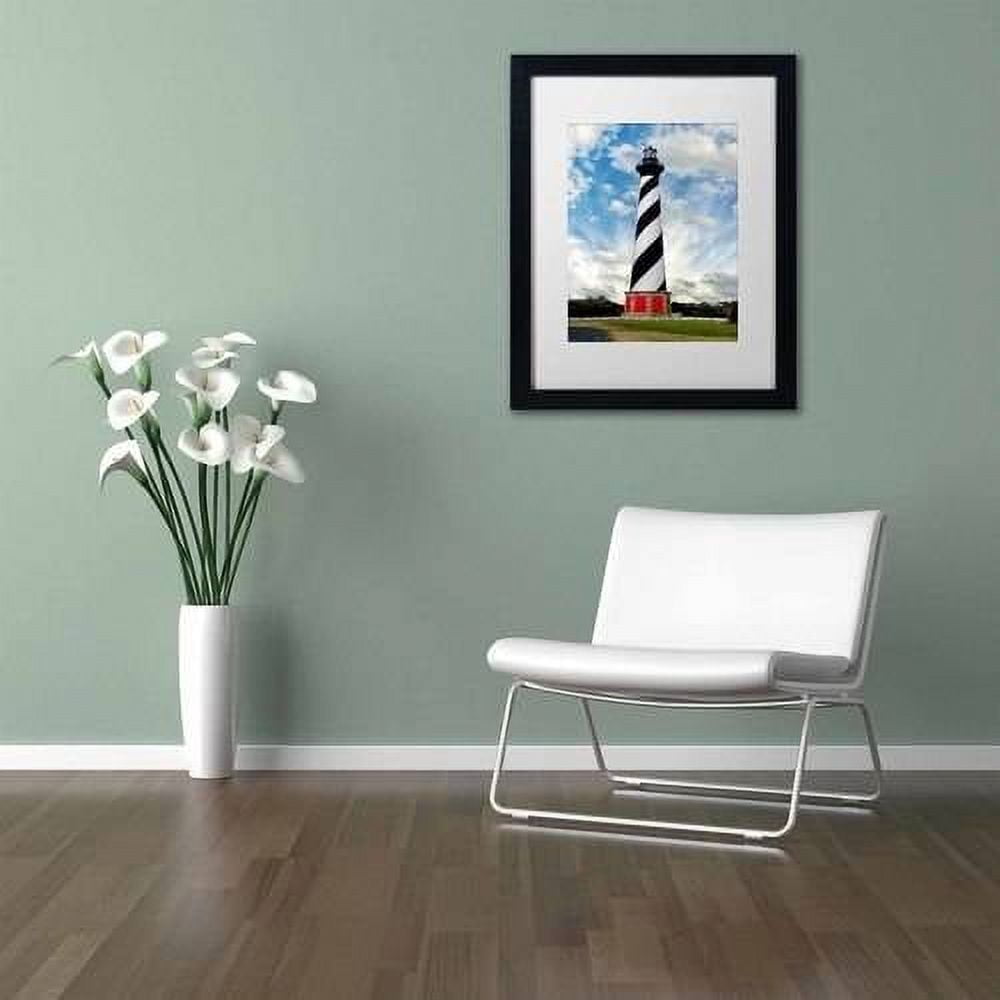 Trademark Fine Art 'Cape Hatteras Lighthouse' Canvas Art by PIPA Fine Art, White Matte, Black Frame
