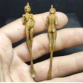 thumbnail image 3 of Brass Naked Girl Statue Earpick Keyring Collectible 2 Pcs, 3 of 4