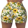 thumbnail image 2 of Rocae Sunflowers And Butterflies for Women's Quick-Dry Running Shorts,Ladies Active Athletic Apparel Yoga Workout Gym Running Volleyball Spandex Shorts-X-Large, 2 of 8