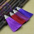 thumbnail image 3 of U8MO 8cm Key Chian Pendants Ice Silk Tassel Trim Craft Keyring Jewelry Making DIY-3# Orange, 3 of 9