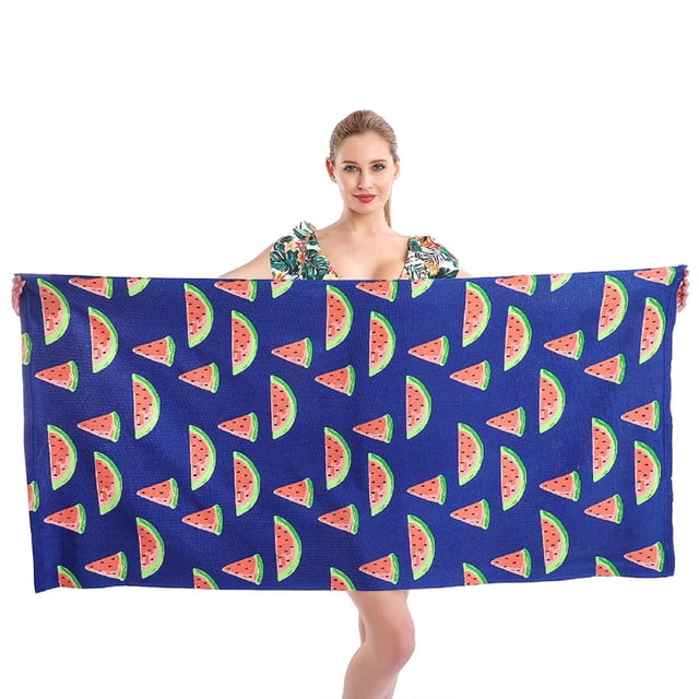 Toalla de playa de sandía, toalla de piscina de baño de secado rápido, toallas de viaje para mujeres, hombres y adultos, toallas de baño de gran tamaño 60*120CM