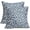Blue, variant on Blue Leopard Print Pillow Covers 18x18 Set of 2 Preppy Room Decor Cheetah Animal Pattern Chinoiserie Decorative Throw Pillows Pillowcase Farmhouse Linen Cushion Case for Sofa Couch Bed