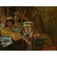 thumbnail image 2 of Jean-Baptiste van Moerkercke 18x15 Black Ornate Wood Framed Double Matted Museum Art Print Titled - Still Life with Musical Instruments, 2 of 5