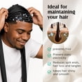 thumbnail image 3 of 100% Mulberry Silk Durag for Men & Women, 22 Momme Silky Durag for Hair Care, Soft and Breathable Do rag for Comfortable Wear, Perfect for Fashion Styling, 1Pc, Black, 3 of 9