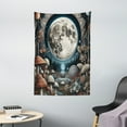 thumbnail image 3 of Ambesonne Hippie Tapestry Wall Hanging, Moonlit Fantasy Woods Scene, 40"x60", Ivory Dark Salmon Grey, 3 of 3