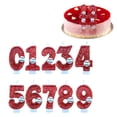 thumbnail image 2 of RYGRZJ Baseball Birthday Candles For Cake Decorations 0-9 Number Candle Baseball, 2 of 5