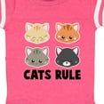 thumbnail image 4 of Inktastic Cats Rule with Cat Heads Boys or Girls Baby Bodysuit, 4 of 5