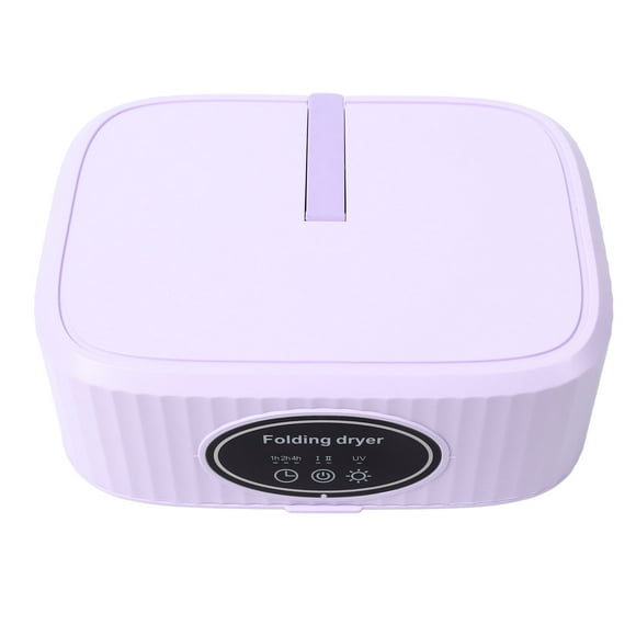 Foldable Mini Electric Laundry Dryer with Dryer Bag Timer Function Quiet US Plug 110V Portable Clothes Dryer for Light Clothes Underwear Purple