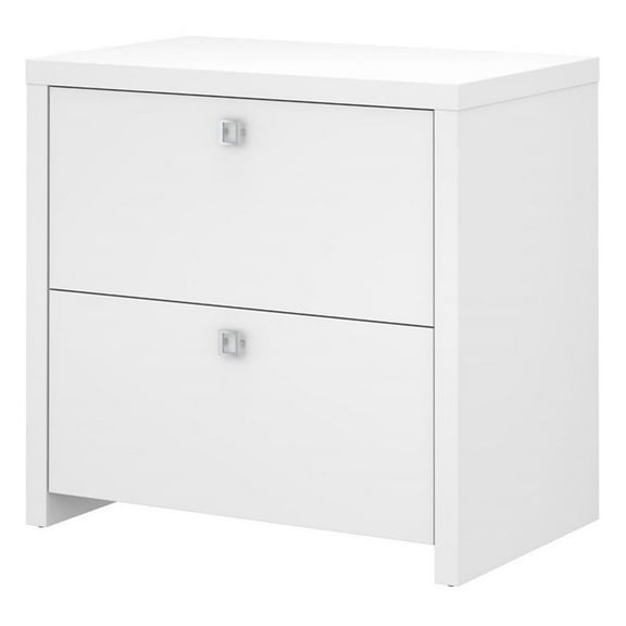 Pemberly Row 2 Drawer Lateral File Cabinet in Pure White - Engineered Wood