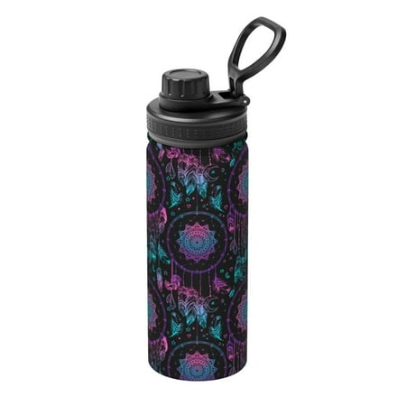 

Lukts Dreamcatcher With Feathers Print 18oz Insulated Sports Kettle Outdoor Sport Gym Stainless Steel Water Bottles