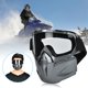 thumbnail image 5 of Máscara facial para exteriores resistente al viento y a la niebla para casco de motocicleta de carreras con lentes grises, 5 of 8