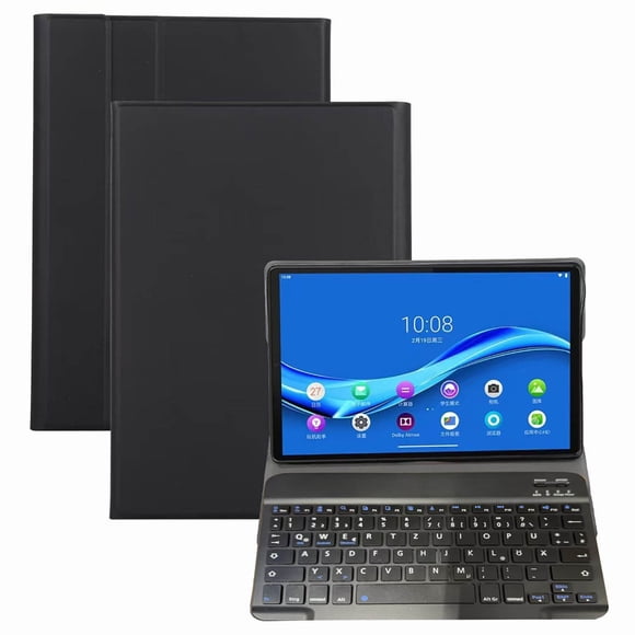 ABPWLY Wireless Tablet Keyboard Case Detachable Bluetooth Keyboard Cover for 10.3 Inch Tablet PC German Version Rechargeable Slim Sleep Wake Function
