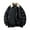 Mens Hoodies & Sweatshirts Black, variant on M-4X Plus Size Quilted Jackets for Men Big & Tall Zip Up Coats with Zipper Pockets and Fleece Collar Long Sleeve Solid Thermal Motorcycle Jacket