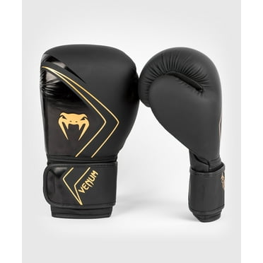 Venum PU Contender 2.0 Boxing Gloves - Black/Gold - 16oz - Unisex -  Sparring and Bag Training