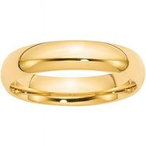 Primal Gold 14 Karat Yellow Gold 5mm Standard Comfort Fit Wedding Band Size 5