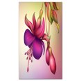 thumbnail image 2 of Design Art - Fleurs Fuchsia avec Feuilles Vertes, 2 of 4