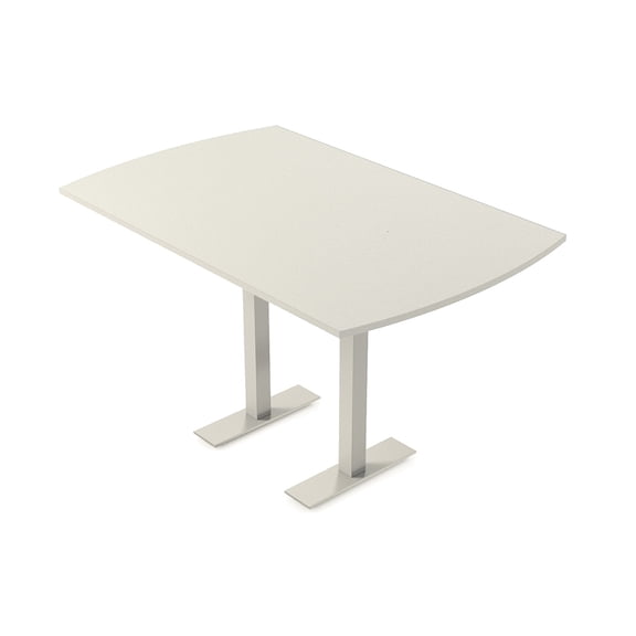 Arc Rectangle Bistro Height Meeting Table T-Shaped Metal Base 46x72 Bar Table