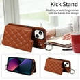thumbnail image 3 of iPhone 13 Case ,Card Slots Leather Wrist Strap Phone Cover for iPhone 13, 3 of 5