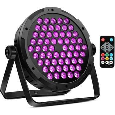 CAALOGT DJ Stage Lights, 60 LED Par Lights with Sound Activated Remote Control, Support Auto/Sound/Master/Slave Mode for Wedding Party Club Christmas Stage Lighting
