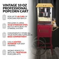 thumbnail image 2 of Nostalgia 10 oz Vintage Popcorn and Concession Cart, Makes 40 Cups, 59 in Tall, Red, CCP1000RED, 2 of 7