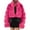 Hot Pink##1, variant on jsaierl Womens Luxury Winter Warm Fluffy Faux Fur Short Coat Jacket Parka Outwear