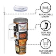 thumbnail image 4 of Halloween Icons Collage Pattern Tumbler with Handle and Lid,40oz Double Wall Vacuum Insulated Tumbler,Cups Gift for Women and Men, 4 of 7