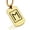 Gold, variant on Stainless Steel Elder Futhark Ehwaz Rune Dog Tag Pendant Necklace