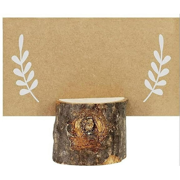 10 sets of Rustic Wood Place Card Holders Table Numbers Holder Wooden Memo Holder