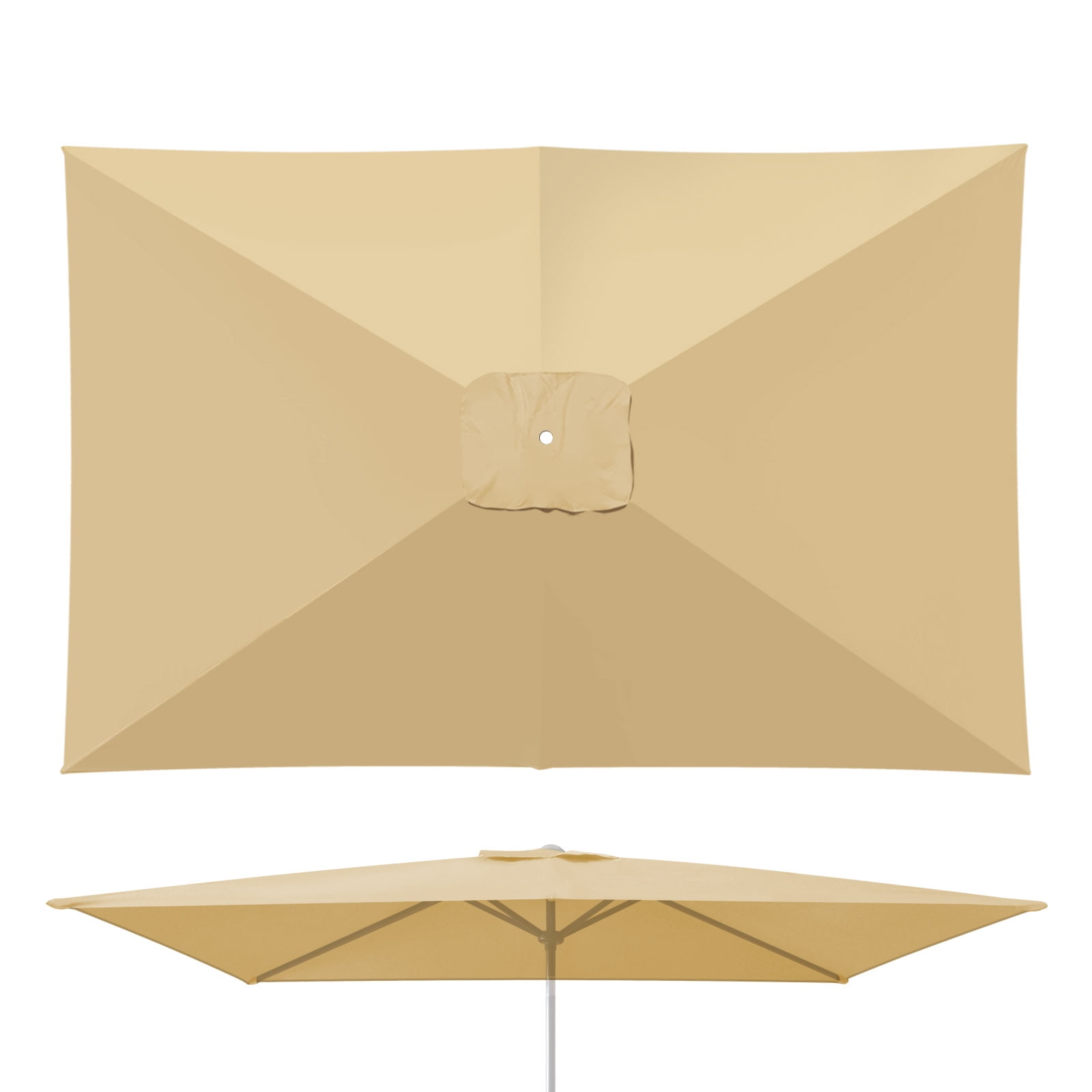 YardGrow 10x6.5 FT Umbrella Replacement Canopy 6 Ribs Patio Umbrella