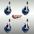 thumbnail image 2 of 5 Inch 316SS Solid Poly Swivel 1 Inch Expanding Stem Caster Set Brake SCC, 2 of 2