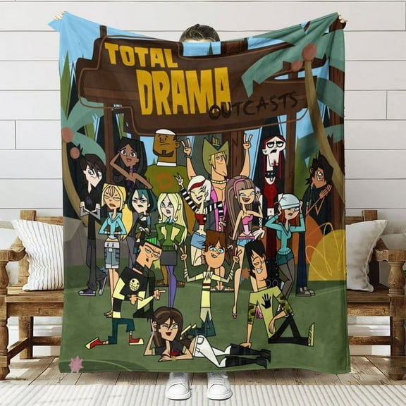 Total Drama Throw Blanket Gifts for Fans Lover Girls Boys Women Present Hoodie Him Bed 60"x80"