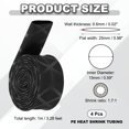 thumbnail image 2 of 4 piezas de tubo termocontraíble de 3.3 pies y 0.59" de diámetro para cañas de pescar, envoltura de agarre antideslizante e impermeable de 15 mm para deportes y fitness, Tubo X Negro, 2 of 6