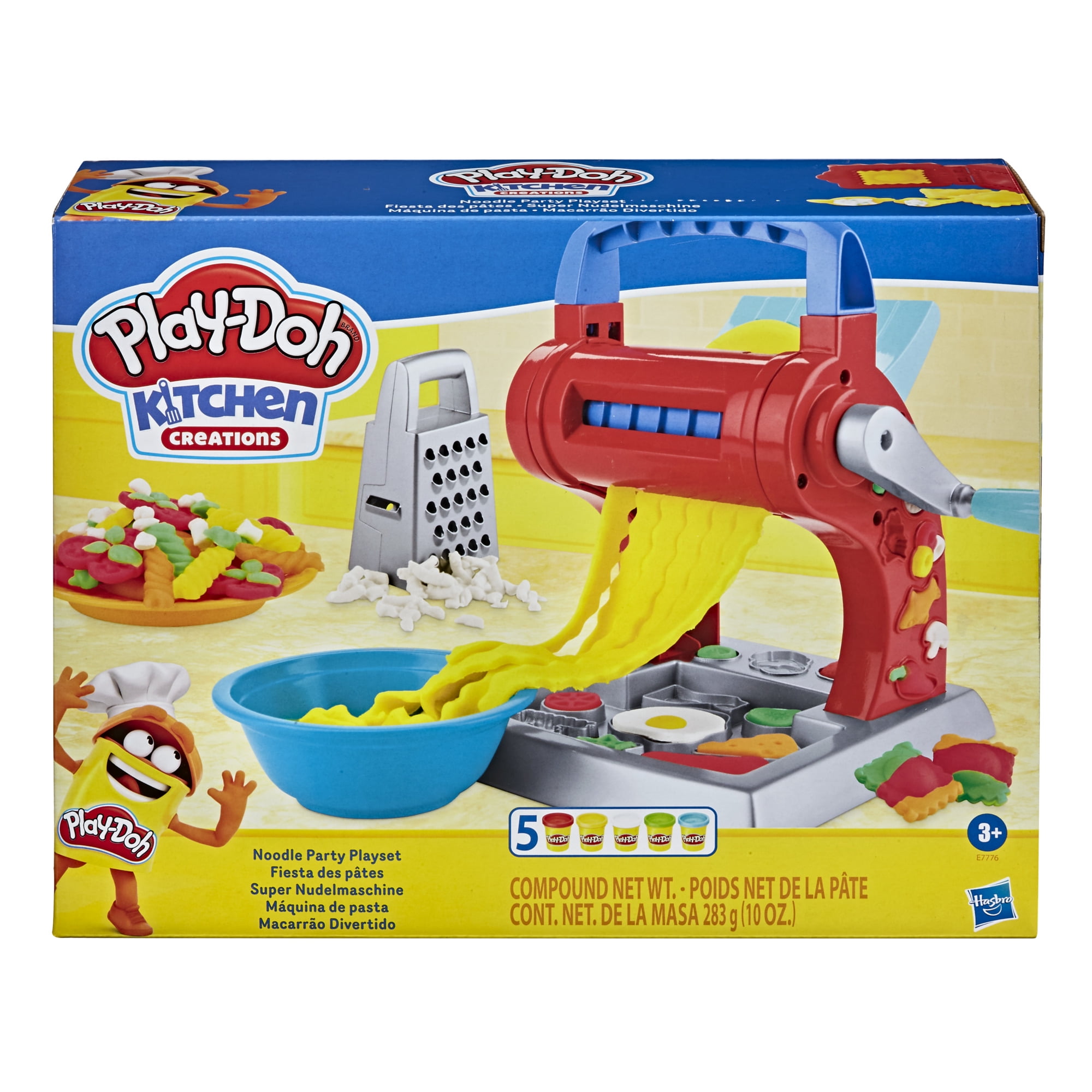 Play Dough Tools 32Pcs Kitchen Creations Noodle Playset and Ice Cream Maker Machine Play Dough Kit Pretend Toy for Toddlers Kids Girls 2 3 4 5 Year Old Playdough Sets for Toddlers 