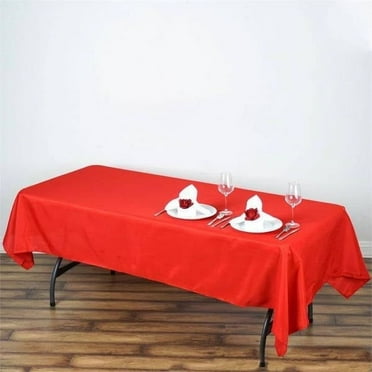 Efavormart Rectangle Tablecloth, 60"x102" Stain & Wrinkle Resistant Washable Table Cloth, Oblong Decorative Polyester Fabric Table Cover for Dining, Party, Wedding & Baby Shower- Red