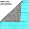 thumbnail image 6 of Xecao Turquoise Wooden Print Dish Drying Mat for Kitchen Counter,Absorbent Coffee Bar Mat, Dish Drainer Rack Mats,Dining Room Decoration, 6 of 8