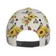 thumbnail image 4 of Picia Bird Sunflowers pattern Trucker Low Profile Hat Men Women Baseball Cap Dad Hat Adjustable Unconstructed Plain Cap, 4 of 9