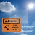 thumbnail image 6 of (2 Pack) High Voltage 240 Volts With Symbol OSHA Warning Sign 10 Inch X 7 Inch Vinyl Label Decal Sticker Weather Resistant, UV Protected for Workplace, Business, and Construction Site,, 6 of 7