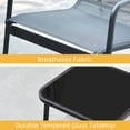 thumbnail image 5 of DWVO 3-Piece Outdoor Patio Furniture Set, Rocking Chair Set - 2 Rocking Chairs with Glass Coffee Table, Gray, 5 of 7