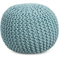 thumbnail image 2 of BirdRock Home Round Pouf Foot Stool Ottoman - Sage Green, 2 of 6