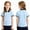 Blue #131, variant on Girls Polo Uniform Shirt Short Sleeve Casual Summer Comfy Pique Top Striped Collar Back to School