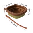thumbnail image 3 of Qholemyo Silicone Foldable Pet Bowl Feeding Bowl Portable Pet Food Bowl With Hanging Rope For Small Pets Outdoor Use, 3 of 5